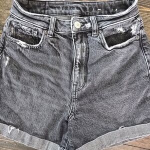 American Eagle Women's Distressed Gray Shorts Comfort Stretch Waistband Size00